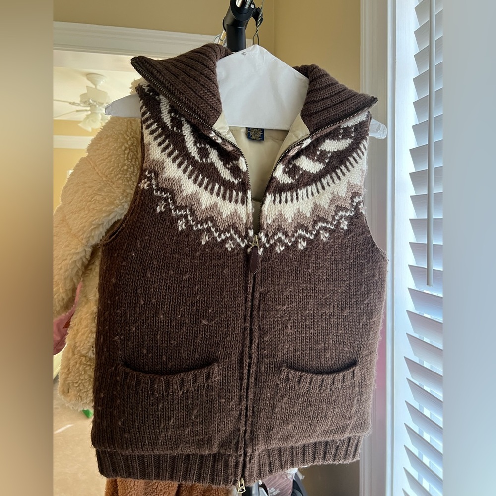 Ralph Lauren rugby hand knit vest size S